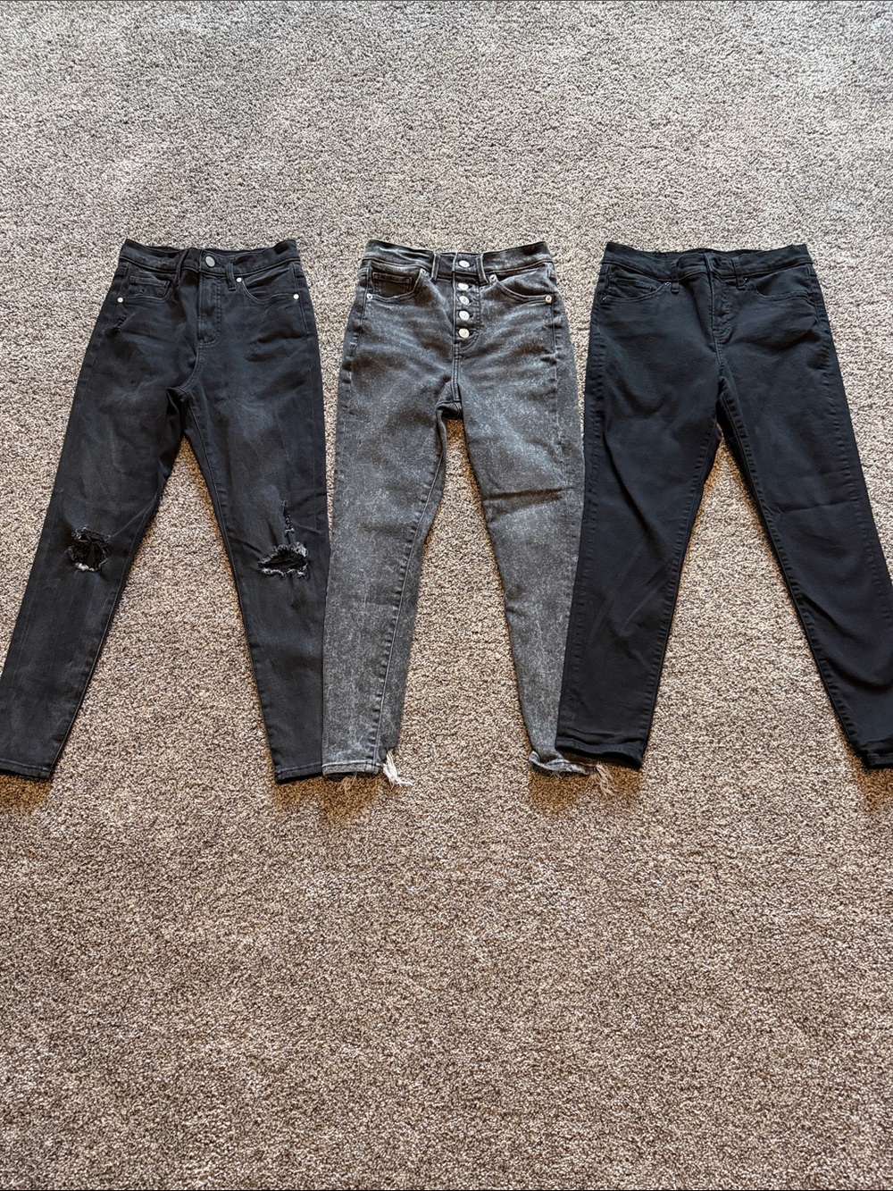 Express Women’s Black & Gray High-Rise Skinny Jeans Bundle